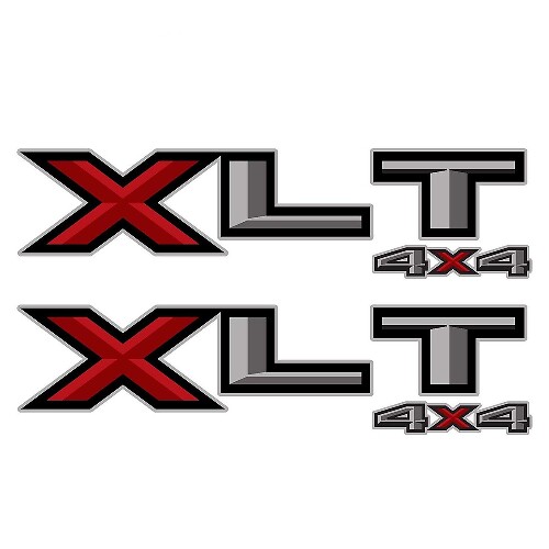 Set di 2: 2018 Ford F-150 F-250 XLT 4X4 decalcomania in vinile adesivo pick-up camion comodino