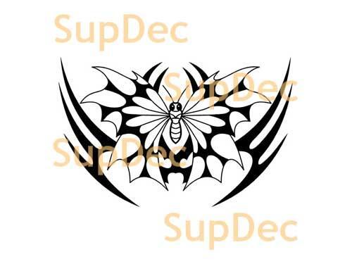 Adesivo da parete per finestra del bagno in vinile con arte a farfalla #26
