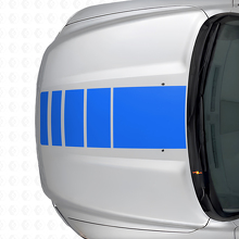 Kit Adesivi in Vinile Strisce Stile Stroboscopico Cofano e Paratia per Dodge Ram 1500_4