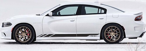 Adesivo Vinile Laterale Strisce Corse R/T per Dodge Charger 2011-2017