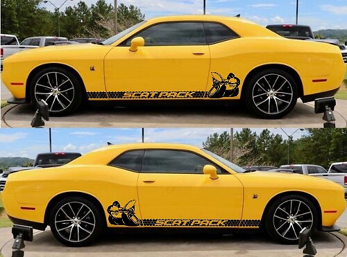 Kit Adesivi in Vinile Strisce Laterali Scat Pack per Dodge Challenger 2011-2018