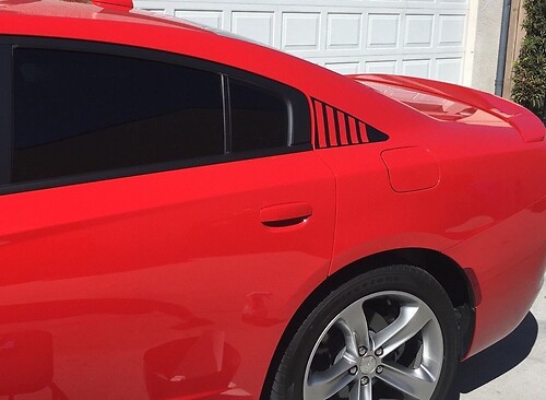 2X Dodge Charger feritoia stile C pilastro adesivo decalcomania 2011 2012 2013 2014 2015 2016 2017
