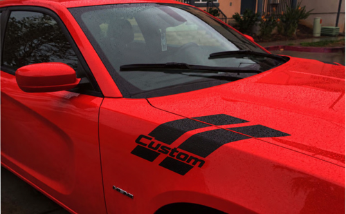 Custom Triple Hash Stripe Pair — Adesivo in vinile (cofano, parafango) per Dodge Charger 2015-2018