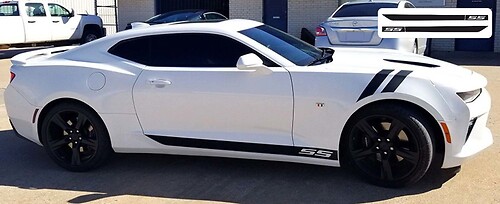 2X Chevrolet Camaro SS Pannello basculante Adesivi per porte Decalcomanie Strisce Grafica in vinile 2016-2018
