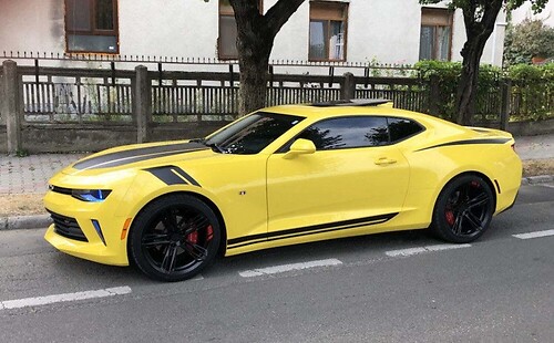 Eleven Piece Rally Hash and Rocker Stripe Kit Kit completo Adesivo in vinile per Chevrolet Camaro 2016-2018
