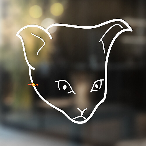 Adesivo in vinile universale testa di gatto