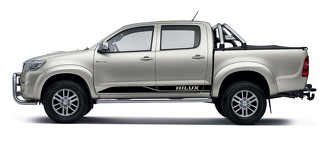 2 x Toyota Hilux gonna laterale decalcomanie in vinile grafico adesivo da rally