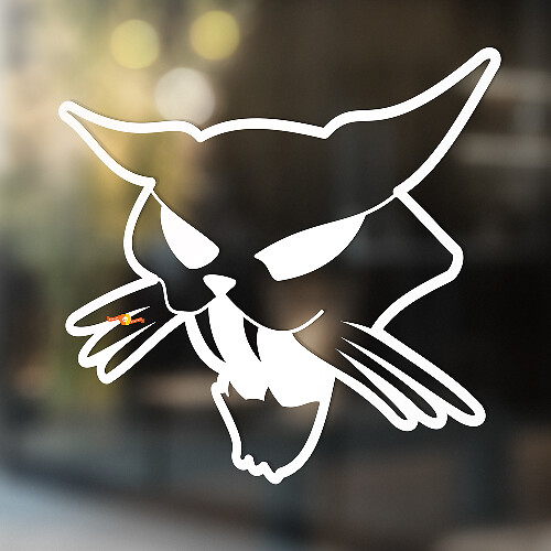 Adesivo Universale in Vinile Gatto Arrabbiato