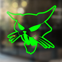 Adesivo Universale in Vinile Gatto Arrabbiato_3