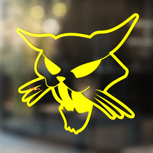 Adesivo Universale in Vinile Gatto Arrabbiato_4