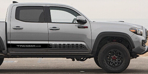 2 kit di adesivi per rally con grafica per decalcomanie in vinile per minigonne laterali Toyota Tacoma 2016