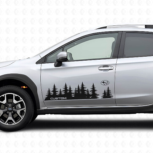 Set di adesivi in vinile per porta Stile Foresta per Subaru Crosstrek