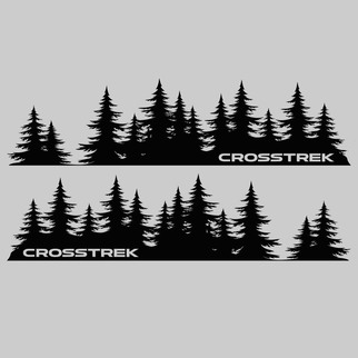 Subaru Crosstrek Tree Decalcomania Dimensionale personalizzata porta in vinile grafica foresta sagoma sticker