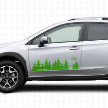 Set di adesivi in vinile per porta Stile Foresta per Subaru Crosstrek_3