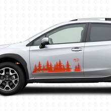 Set di adesivi in vinile per porta Stile Foresta per Subaru Crosstrek_4