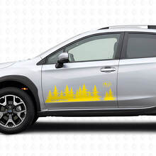 Set di adesivi in vinile per porta Stile Foresta per Subaru Crosstrek_5