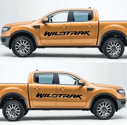 2X FORD RANGER Wildtrak Vinile Porte Decalcomanie Decalcomanie Grafica 2016-2018