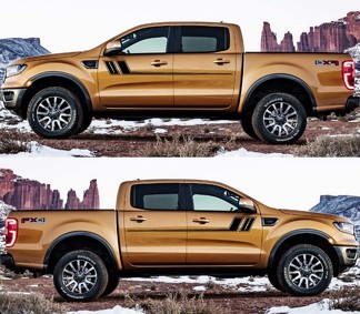 2 strisce adesive per porte laterali per Ford Ranger 2015-2019