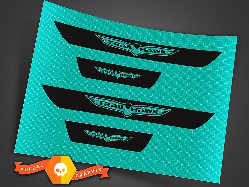 Kit Adesivi in Vinile per Battitacco Stile Trailhawk per Jeep Trailhawk 2014-2017