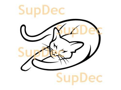 Gatto Vinile Arte Parete Finestra Bagno Adesivo Decalcomania rimovibile #7
