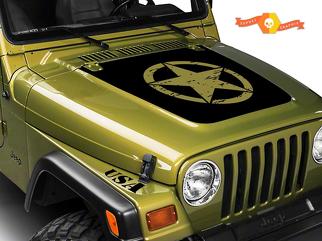 Jeep Wrangler (1999-2006) Kit di rivestimento in vinile personalizzato - Kit militare