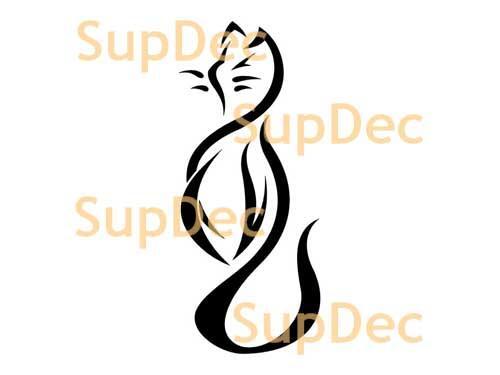 Gatto Vinile Arte Parete Finestra Bagno Adesivo Decalcomania rimovibile #8
