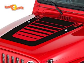 Jeep Wrangler (1999-2006) Kit di decalcomanie per cofano in vinile personalizzato - stroboscopico