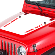 Adesivo in Vinile Stile Blackout con Testo Personalizzato per Cofano Jeep Wrangler 1999-2006_3