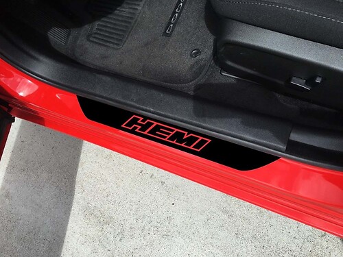 2 adesivi per davanzali della porta HEMI Challenger Dodge Mopar 2011-2018
