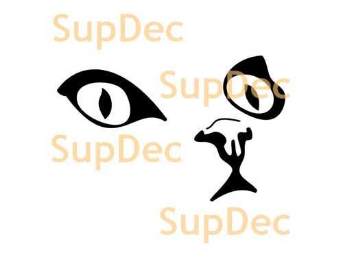 Adesivo da parete del bagno della finestra dell'arte del vinile del gatto rimovibile #12
