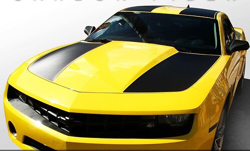 Adesivo in vinile con doppie strisce per cofano, tetto e bagagliaio per Chevrolet Camaro 2010-2013