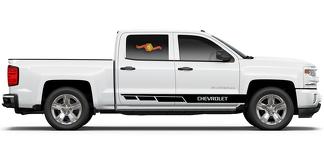 Chevrolet Silverado mk3 strisce laterali decalcomania grafica decalcomania pannello porta vinile nero