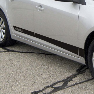 Decalcomania grafica strisce laterali Chevrolet Cruze decalcomania pannello porta vinile nero