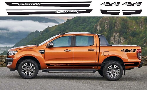 Ford Ranger Wildtrak 4x4 side Vinyl Decals grafica kit di adesivi rally