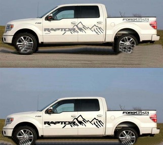 2 PCS Grafica Mountain Car Sticker Pickup Truck Decalcomania posteriore per Ford Raptor F150