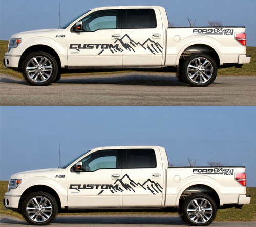 CUSTOM Mountain Graphic Pair — Adesivo in vinile (portiera) per Ford F-150 Raptor
