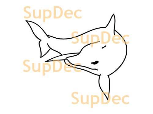 Delfino Vinile Arte Parete Finestra Bagno Adesivo Decalcomania #6
