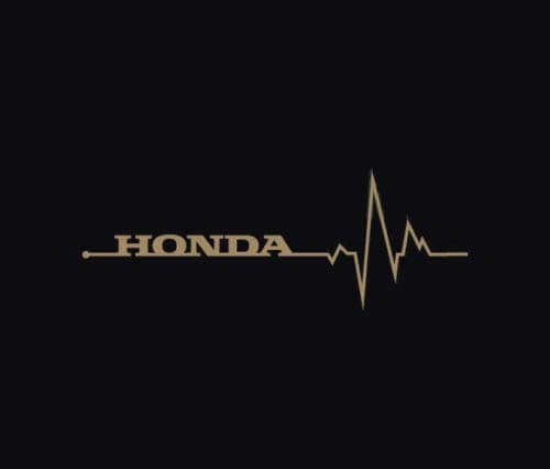 Adesivi Laterali Cuore Pulsante Honda Coppia per Auto Honda