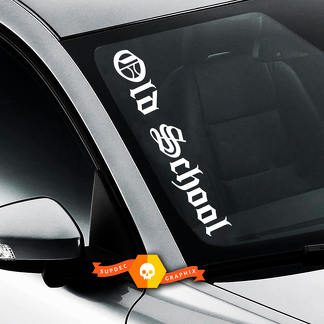 Adesivo per parabrezza Old School Adesivo per finestra in vinile Adesivo per auto Fit Honda Mazda BMW