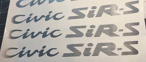 Adesivo in Vinile Stile Civic SiR-S per EG Hatch