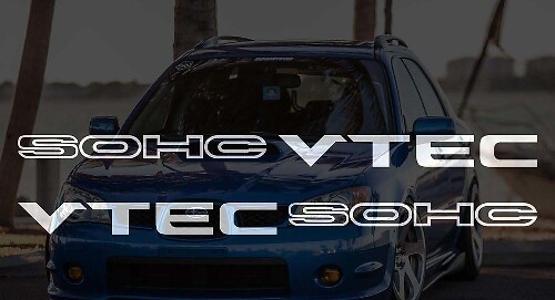 Adesivo in Vinile SOHC VTEC per Honda Civic