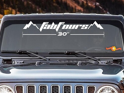 Adesivo in Vinile Stile Fab Fours per Parabrezza per Camion 4x4