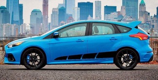 Decalcomania a strisce laterali Ford Focus 2011-2016 Adesivo in vinile Sport Racing JDM basso