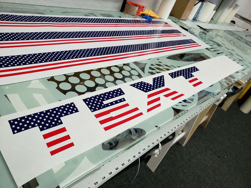 ADESIVO in vinile per parabrezza con bandiera americana per Ford Mustang