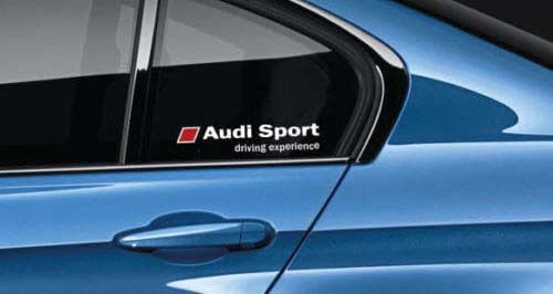 Coppia Adesivi per Finestrini Laterali Audi Sport Driving Experience per Auto Audi
