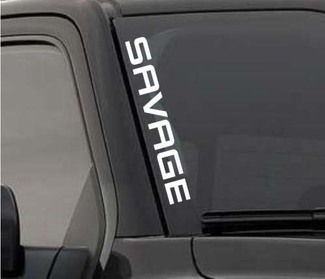 SAVAGE Adesivo per parabrezza Adesivo per finestra in vinile Rullo di carbone per camion sollevato per F150