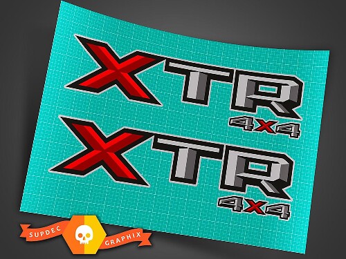 Set di 2X 2018 Ford F-150, F-250 XTR 4X4 decalcomania in vinile adesivo pick-up camion comodino