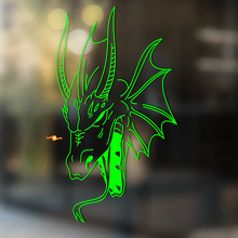 Adesivo Universale in Vinile con Disegno Contorno Testa di Drago_3