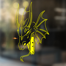 Adesivo Universale in Vinile con Disegno Contorno Testa di Drago_4