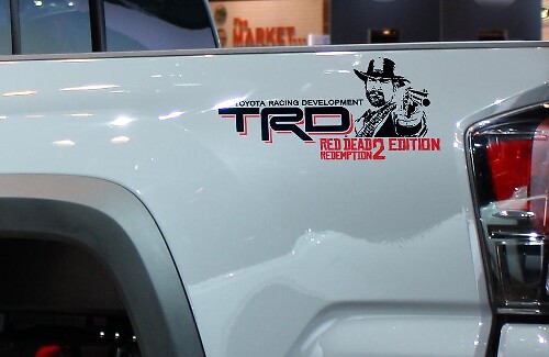 Adesivo in Vinile Rosso TRD Dead Redemption Edition per fianco Toyota Tacoma
